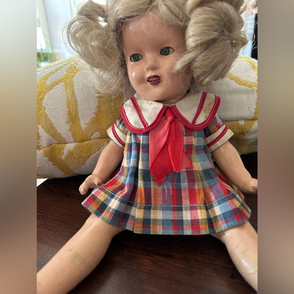 SHIRLEY TEMPLE doll 13" COMPO 30's all original clothes